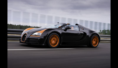 Bugatti Veyron 16.4 Grand Sport Vitesse 2013 Roadster World Speed Record  side